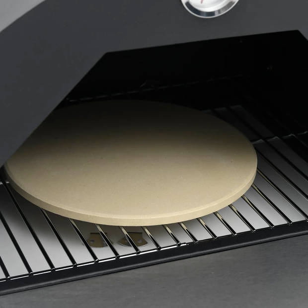 vidaXL Pizzaoven en barbecue 3-in-1 zwart