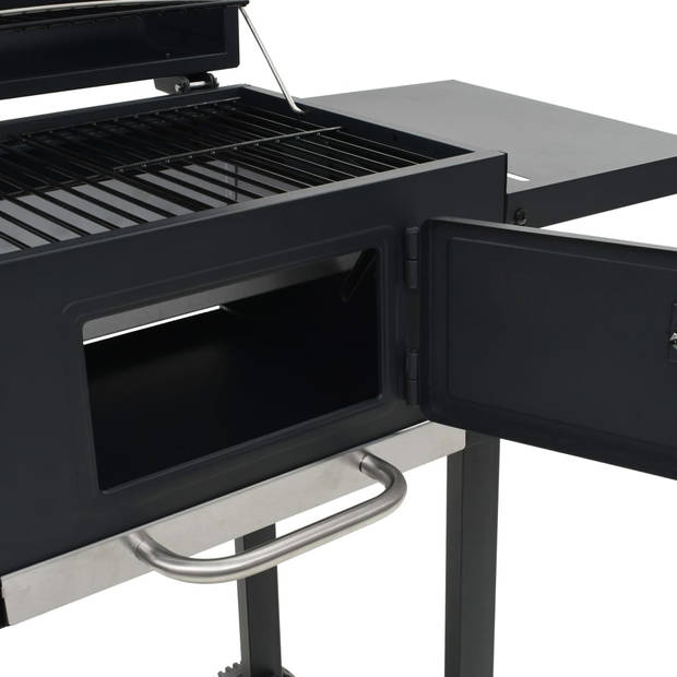 vidaXL Pizzaoven en barbecue 3-in-1 zwart