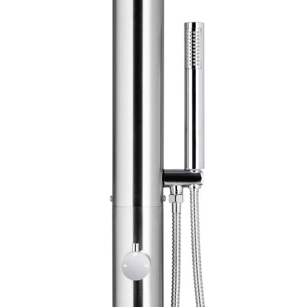 The Living Store Buitendouche RVS Grijs - 230 cm - Dubbele handdouche