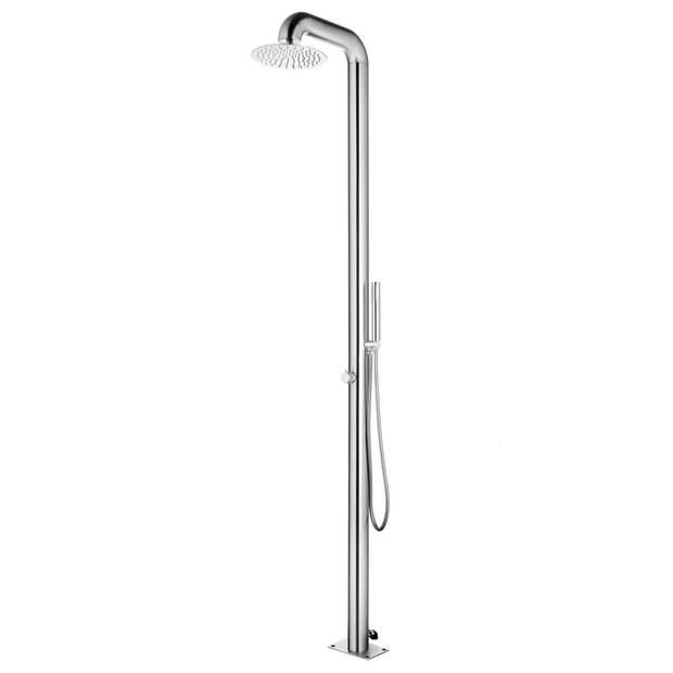 The Living Store Buitendouche RVS Grijs - 230 cm - Dubbele handdouche