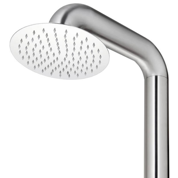 The Living Store Buitendouche RVS Grijs - 230 cm - Dubbele handdouche