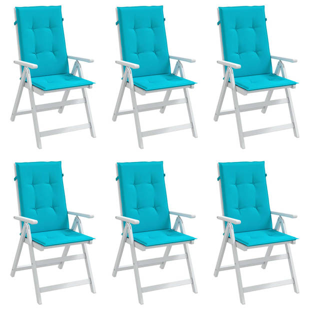 The Living Store Stoelkussens - 120x50x3 cm - Turquoise - Waterafstotend