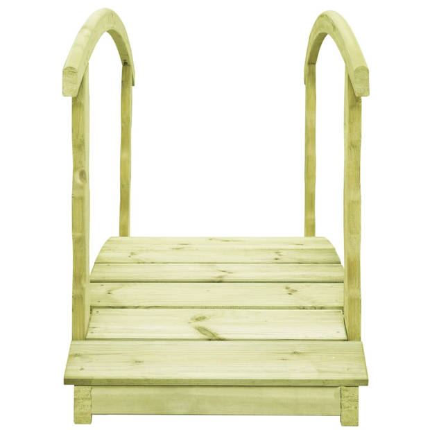 The Living Store Houten Tuinbrug - B-stock - 170 x 74 x 105 cm - Grenenhout - Met Leuningen