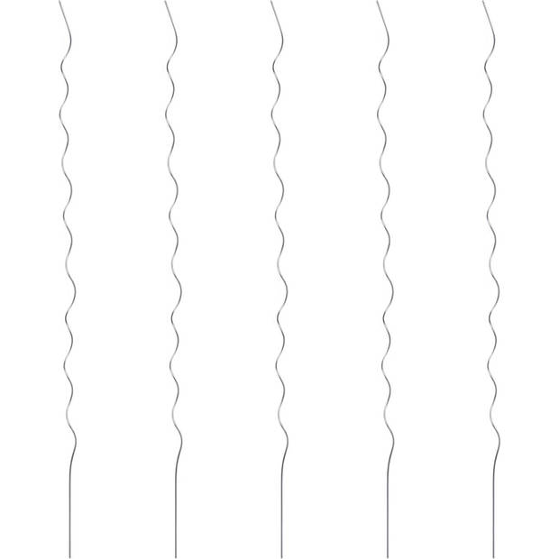 The Living Store Spiraal Plantenstokken - 110 cm - Gegalvaniseerd Staal