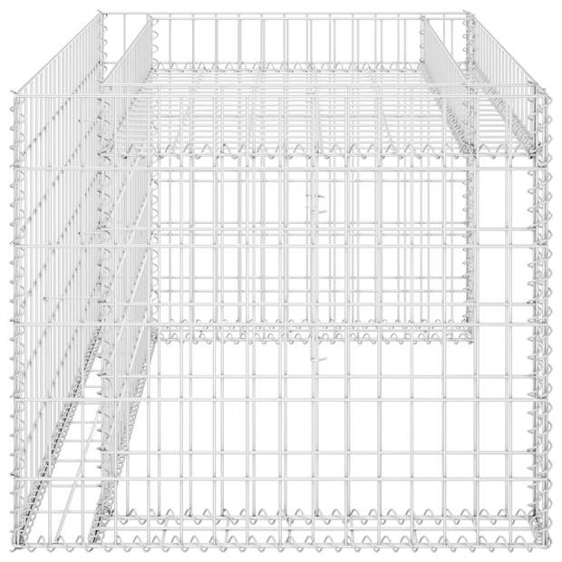 The Living Store Schanskorf Staal Grasmaaieroverkapping 110 x 80 x 60 cm - Roestvrij en Weersbestendig Staaldraad -