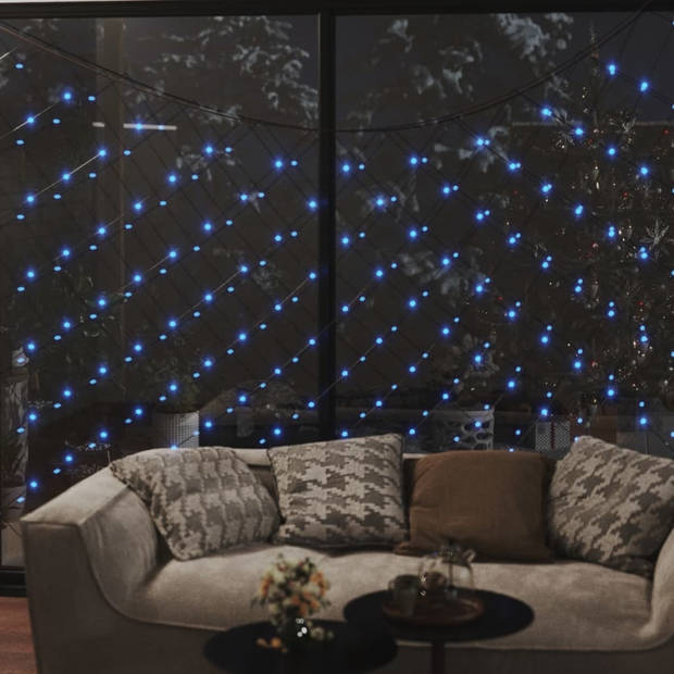 The Living Store LED Verlichting Kerstboom 3x3m - Blauw - 306 LEDs - 8 Lichteffecten - Waterbestendig