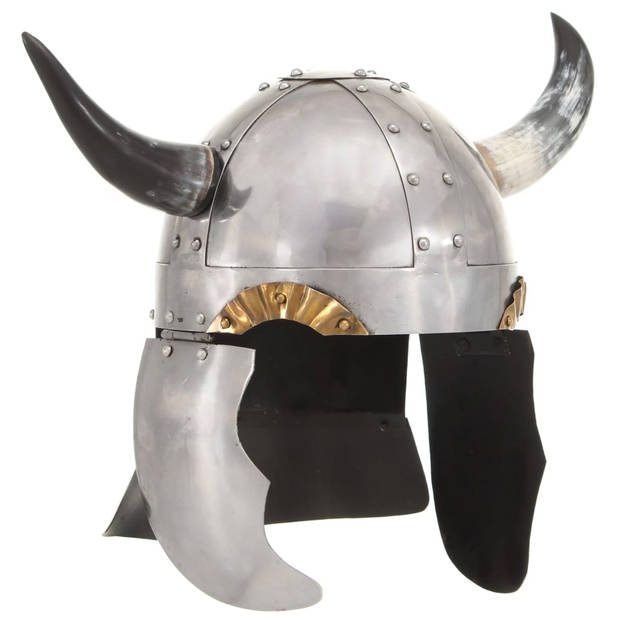 The Living Store Ridderhelm - Realistische antiek-look - 18-gauge staal - 45 x 22 x 36 cm - Zilver