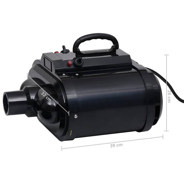 The Living Store Huisdierendroger - Professionele verzorging - snelle droging - 2x motor - 20-75 m/s - 25-55 ? - ABS