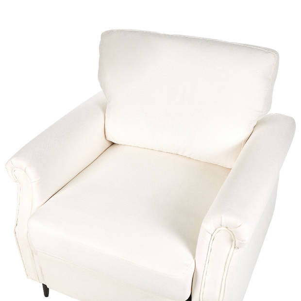 Beliani VIETAS - Fauteuil-Wit-Polyester