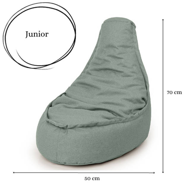 Drop & Sit duurzame zitzak stoel mintgroen junior