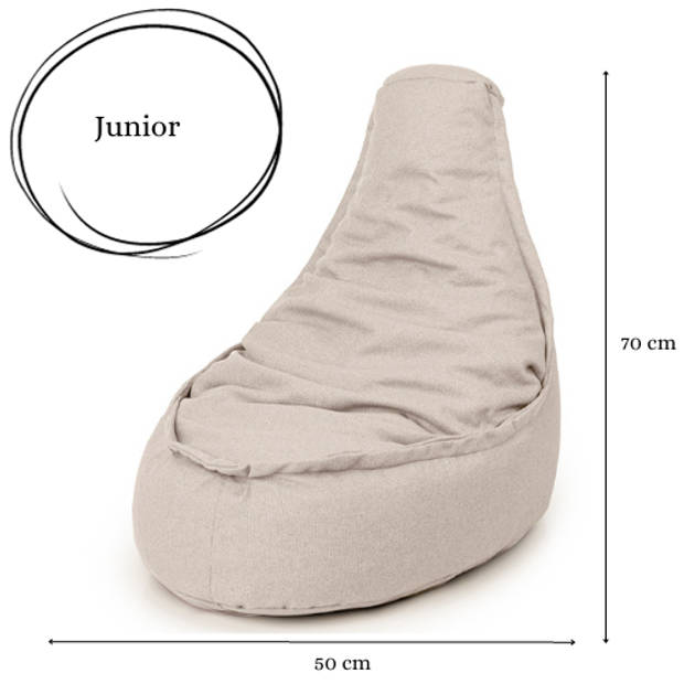 Drop & Sit duurzame zitzak stoel beige junior