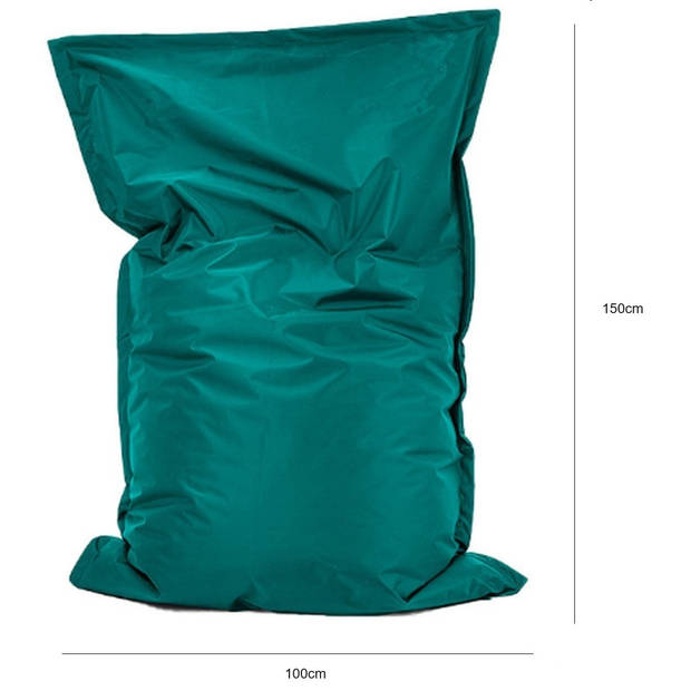 Bobbel Home - Zitzak Roma - Ruime zitzakken - Kussen - Nylon - 100x150cm - Voor Binnen en Buiten - Smaragd