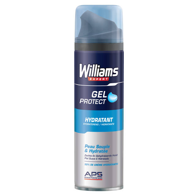 Williams - Scheergel Mannen - Zachte en Gehydrateerde huid - 6 x 200ml - Voordeelverpakking