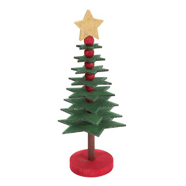 Kleur je eigen Houten 3D Kerstboom