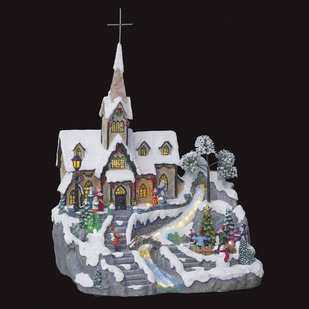 Fééric Lights and Christmas - Verlicht kerstdorp "Kerk" met animatie
