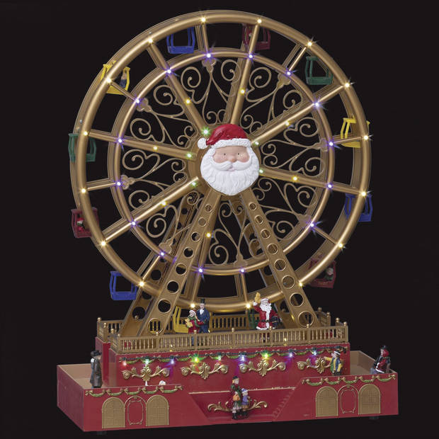 Fééric Lights and Christmas - Verlichte attractie "Xmas village big wheel reuzenrad" met animatie & muziek/geluid