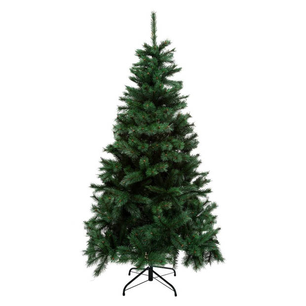 Windy Peak kunstkerstboom - 210 cm - groen - Ø 124 cm - 759 tips - metalen voet