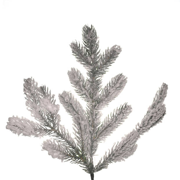 Oslo Snow Pine kunstkerstboom - 120 cm - groen - Ø 81 cm - 684 tips - besneeuwd - metalen voet