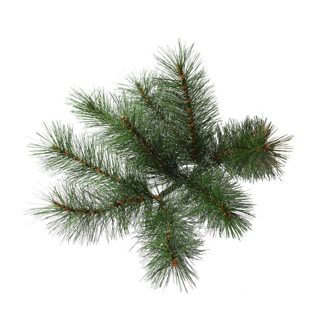Frosted Alpine kunstkerstboom - 225 cm - groen - frosted - Ø 121 cm - 952 tips - metalen voet