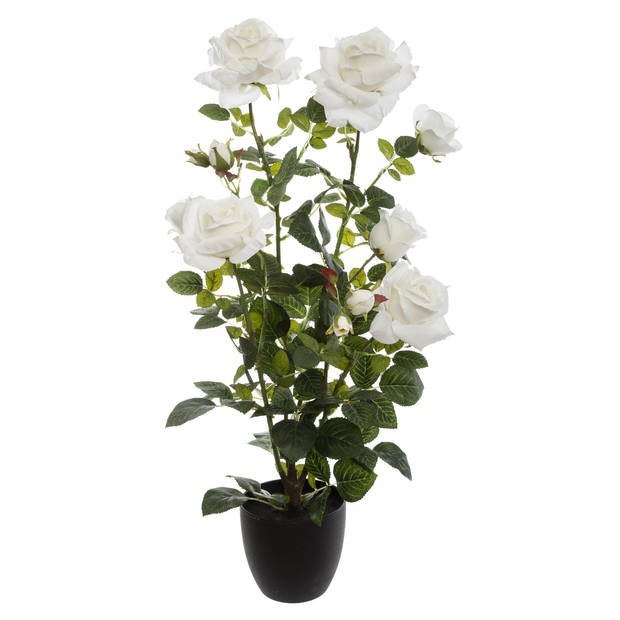 Kunstplant rozenstruik Velvet - H74cm