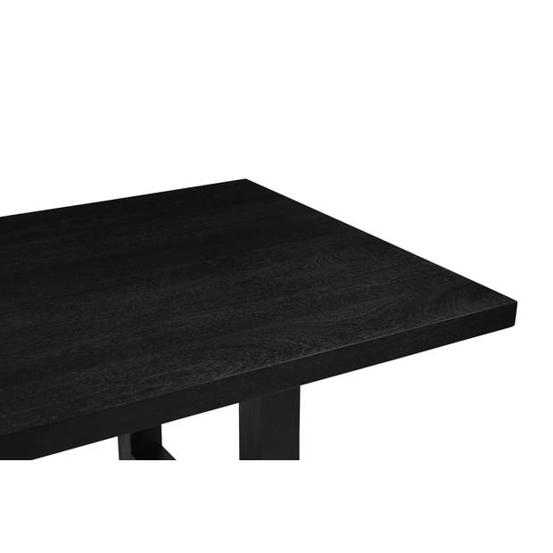 Giga Meubel - Eettafel Zwart - Mangohout - 200cm - Eettafel Frans