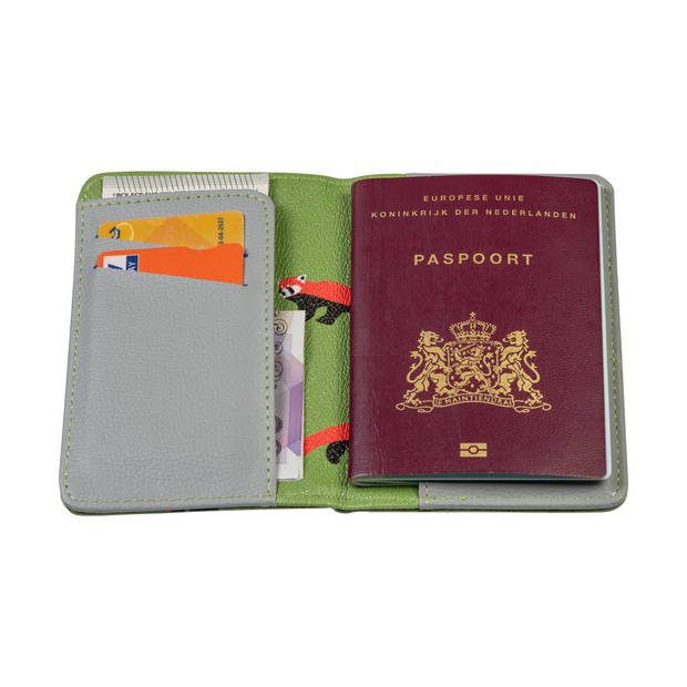 Oliva's - Paspoort hoesje - Travel wallet - Paspoorthouder - Kat - Groen