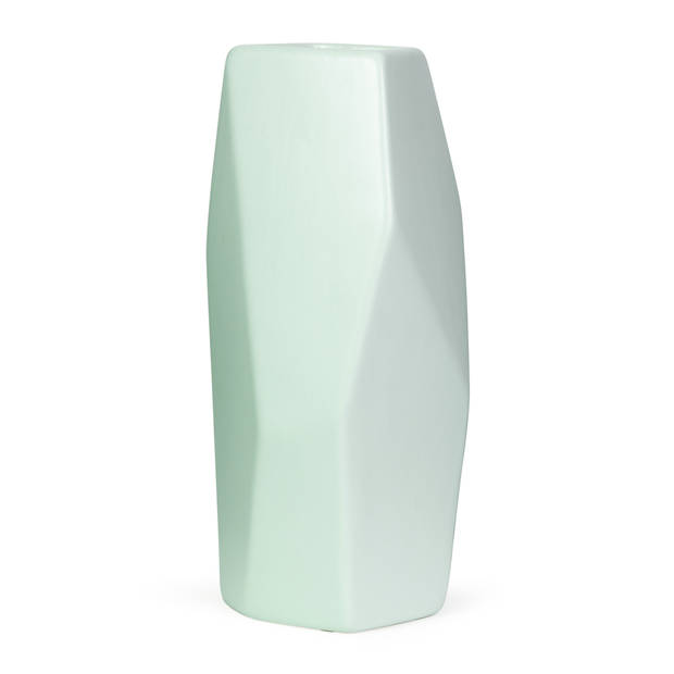 Oliva's - Hoge vaas - ? 32 cm - Geometrische vorm - Mat pastel - Mintgroen