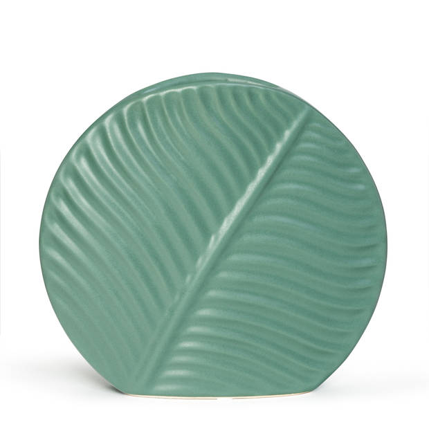 Oliva's - Vaas in de vorm van een blad - 18 cm - 3D - Rond - Groen