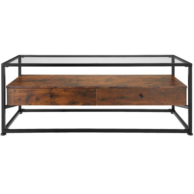 tectake - Sideboard dressoir Maidenhead- industrieel - donkerbruin - 121,5x41,5x50,5cm - 404692