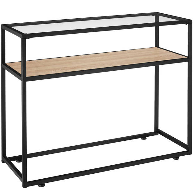 tectake - sidetable Kilkenny - 100 x 41 x 80,5cm - bijzettafel - lichtbruin - 404679