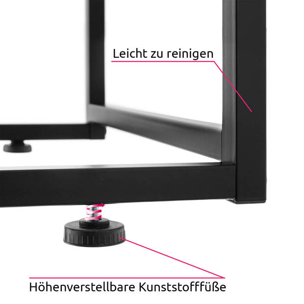 tectake - sidetable Kilkenny - 100 x 41 x 80,5cm - bijzettafel - lichtbruin - 404679