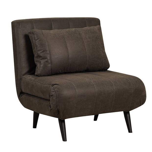 Bronx71 Slaapfauteuil Hanna antraciet eco-leer.