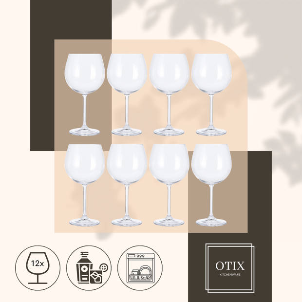 OTIX Gin Tonic Glazen - Set 8 Stuks - 620 ml - Kristallen Glazen - Cocktailglazen - Vaatwasserbestendig