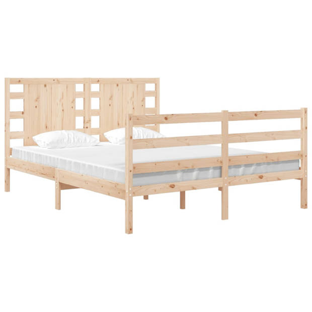 vidaXL Bedframe massief grenenhout 150x200 cm