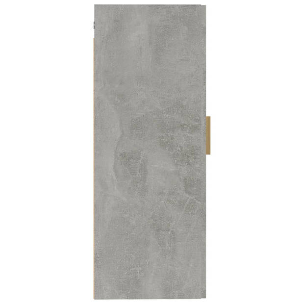 vidaXL Wandkast 35x34x90 cm bewerkt hout betongrijs