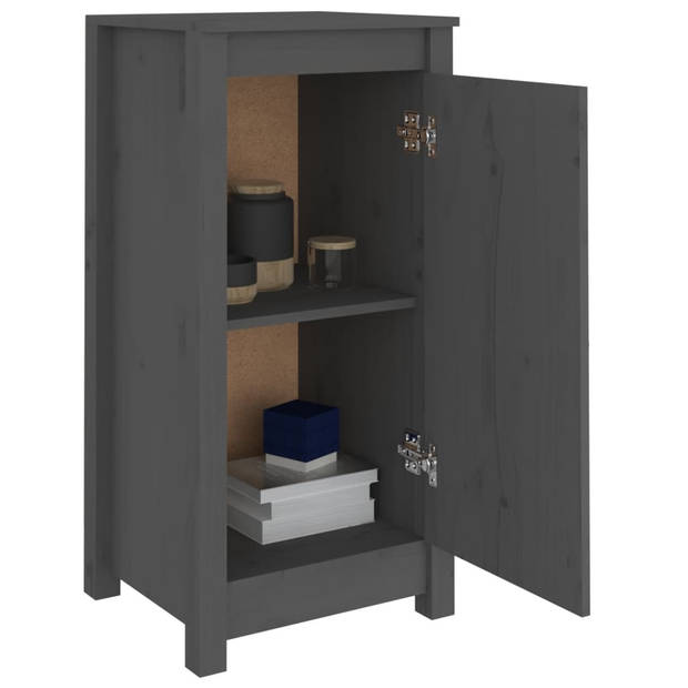 The Living Store Dressoir - Grijs - Massief Grenenhout - 40x35x80cm