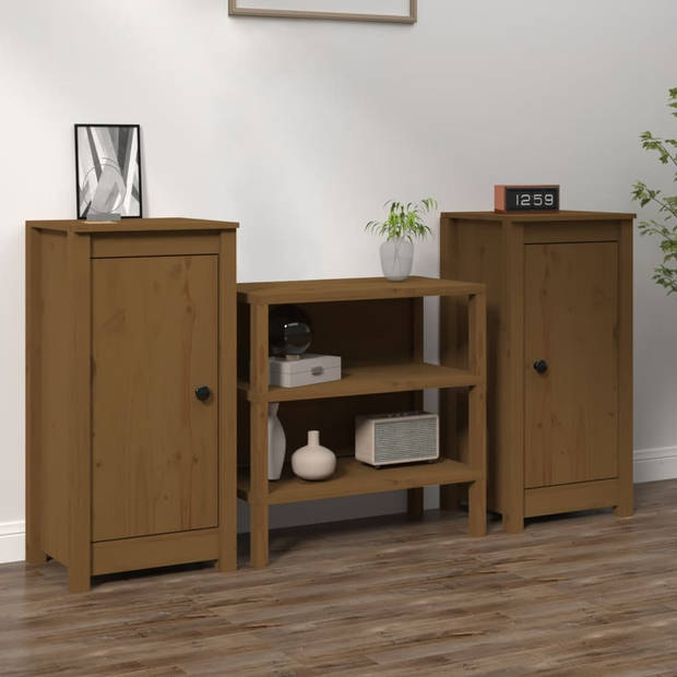 The Living Store Dressoir - Massief grenenhout - 40 x 35 x 80 cm - Honingbruin