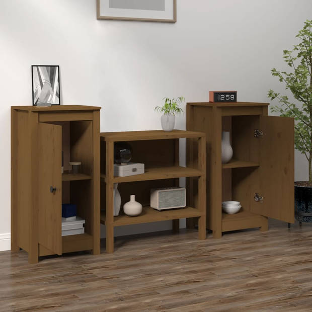 The Living Store Dressoir - Massief grenenhout - 40 x 35 x 80 cm - Honingbruin