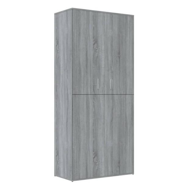 vidaXL Schoenenkast 80x39x178 cm bewerkt hout grijs sonoma eikenkleur