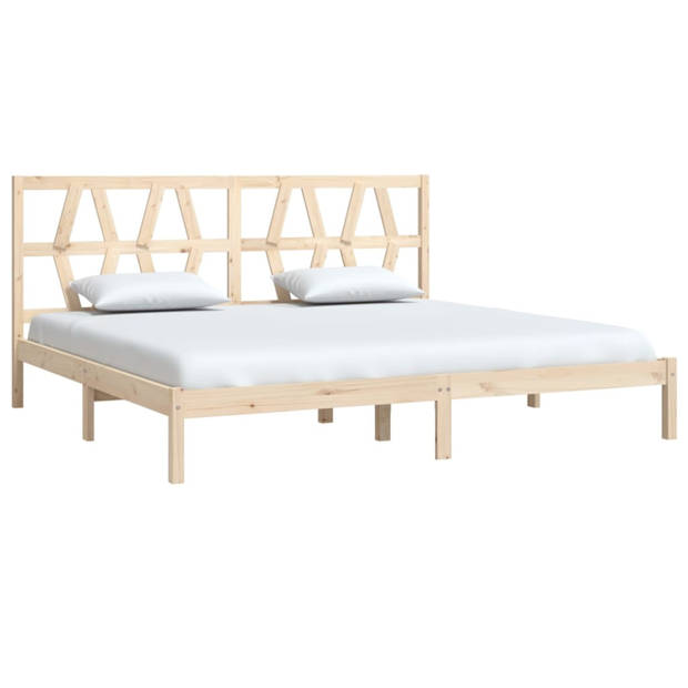 vidaXL Bedframe massief grenenhout 200x200 cm