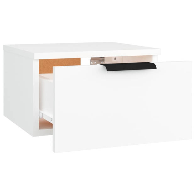 vidaXL Nachtkastjes wandgemonteerd 2 st 34x30x20 cm wit