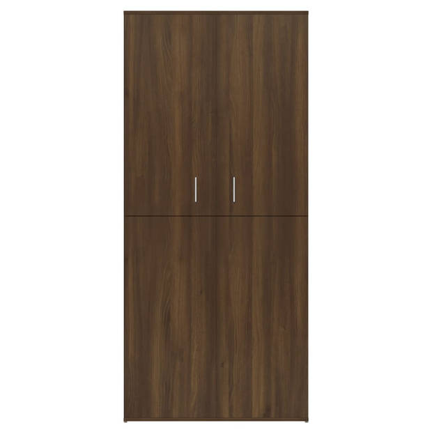 vidaXL Schoenenkast 80x39x178 cm bewerkt hout bruin eikenkleur