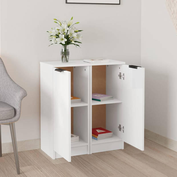 The Living Store Dressoir - Wit - 30 x 30 x 70 cm - Met een deur