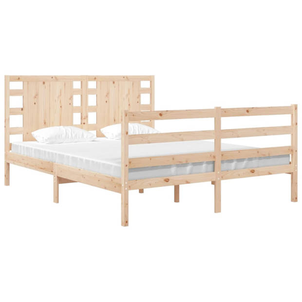 vidaXL Bedframe zonder matras massief grenenhout 120x190 cm