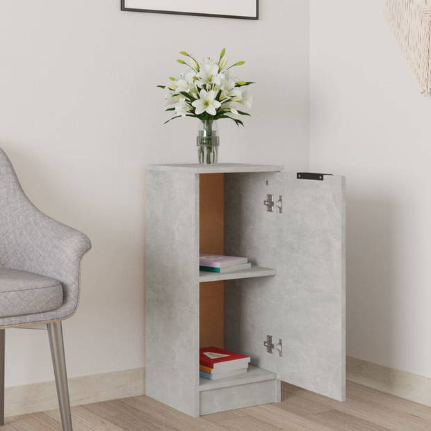 The Living Store Dressoir Betongrijs - 30x30x70 cm - Praktisch materiaal