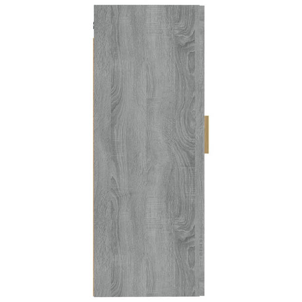 vidaXL Wandkast 35x34x90 cm bewerkt hout grijs sonoma eikenkleurig