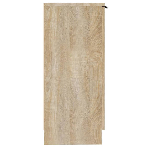 vidaXL Dressoirs 2 st 30x30x70 cm bewerkt hout sonoma eikenkleurig