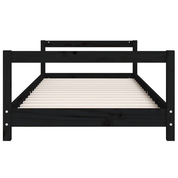 vidaXL Kinderbedframe 80x160 cm massief grenenhout zwart