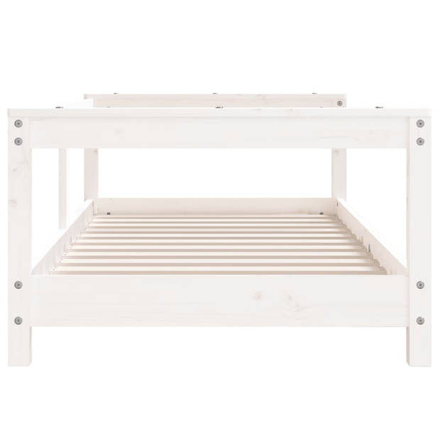 vidaXL Kinderbedframe 70x140 cm massief grenenhout wit