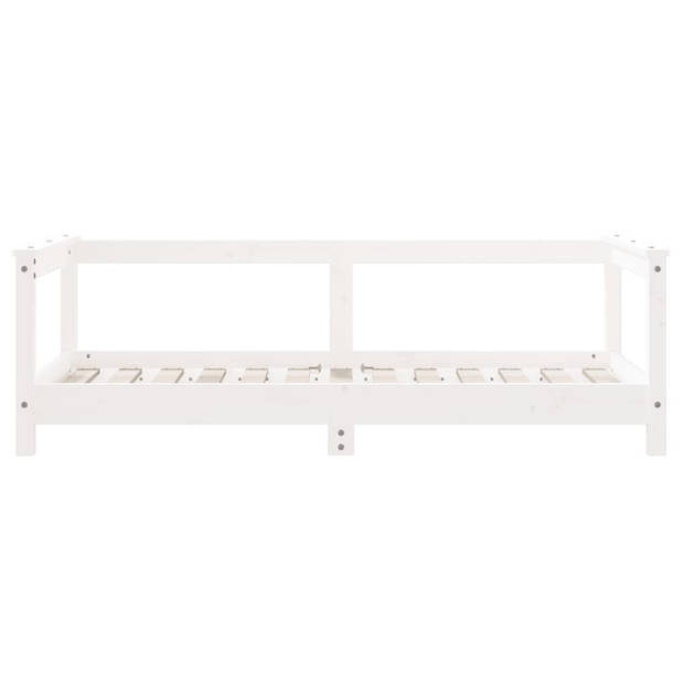 vidaXL Kinderbedframe 70x140 cm massief grenenhout wit